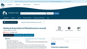 National Association of Manufacturers records - Hagley Museum and Library - national manufacturer association