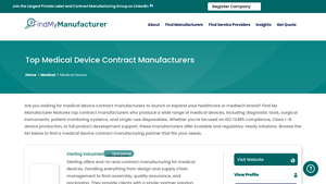 Top 10 Medical Device Contract Manufacturers of 2025 - medical device contract manufacturer