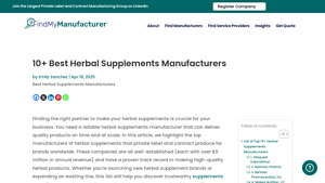 10+ Best Herbal Supplements Manufacturers | Find My Manufacturer - herbal supplement manufacturer