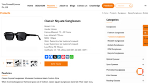 Classic Square Sunglasses - Finewell Eyewear - square sunglasses bulk