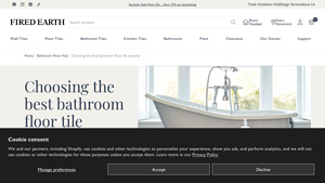 Choosing the best bathroom floor tile material - Fired Earth - best tiles for floor company