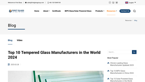 Top 10 Tempered Glass Manufacturers in the World 2024 - tempered glass manufacturer