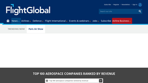 Top 100 aerospace companies ranked by revenue - Flight Global - plane manufacturer