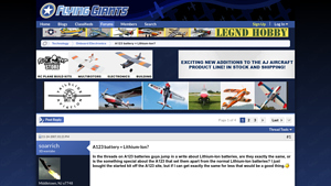 A123 battery = Lithium-Ion? - FlyingGiants - 123 battery company