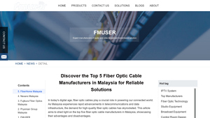 Top 5 Fiber Optic Cable Manufacturers in Malaysia - fiber optic cable manufacturer