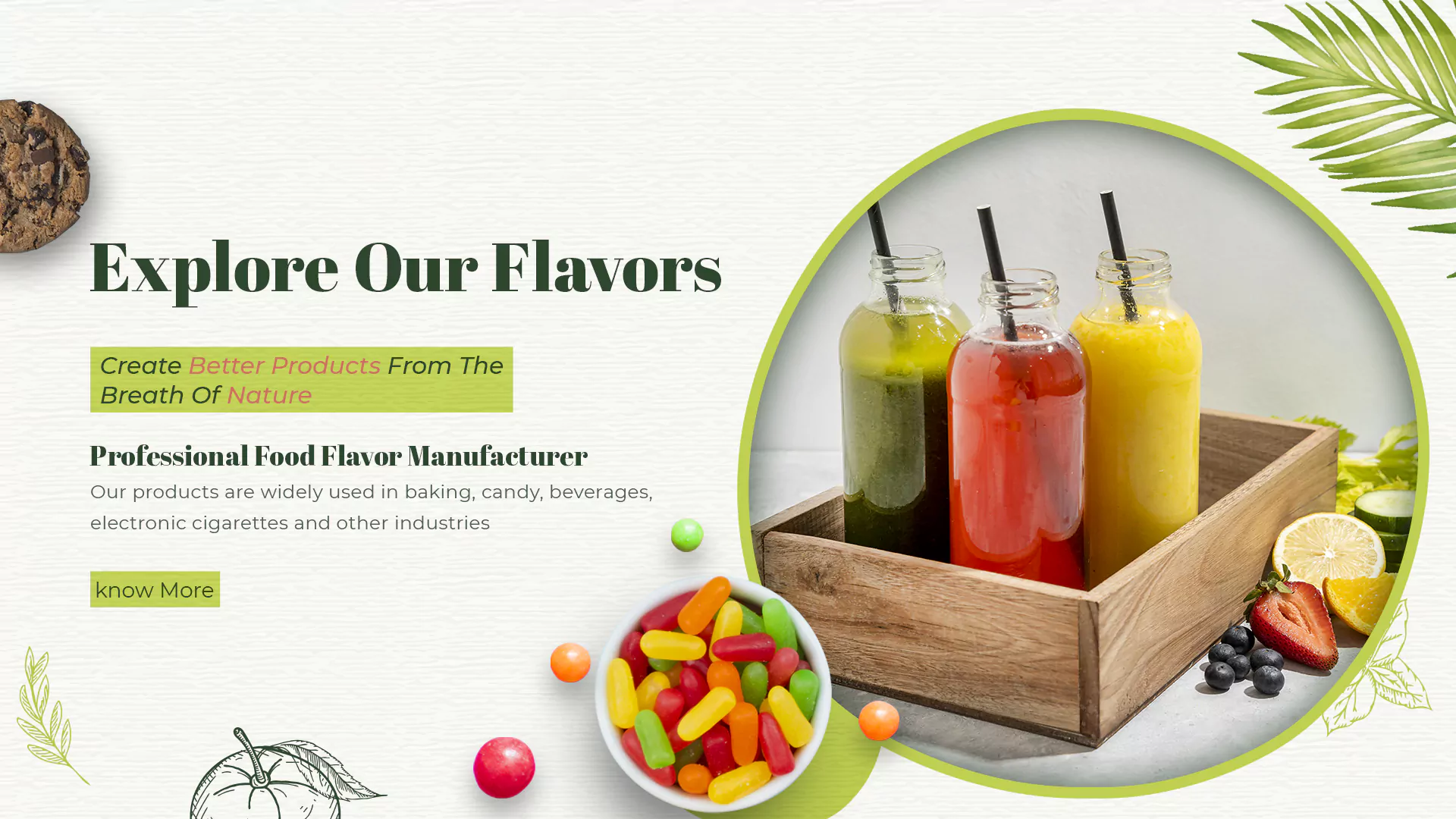 A relevant stock photo of food flavors supplier in a typical setting.