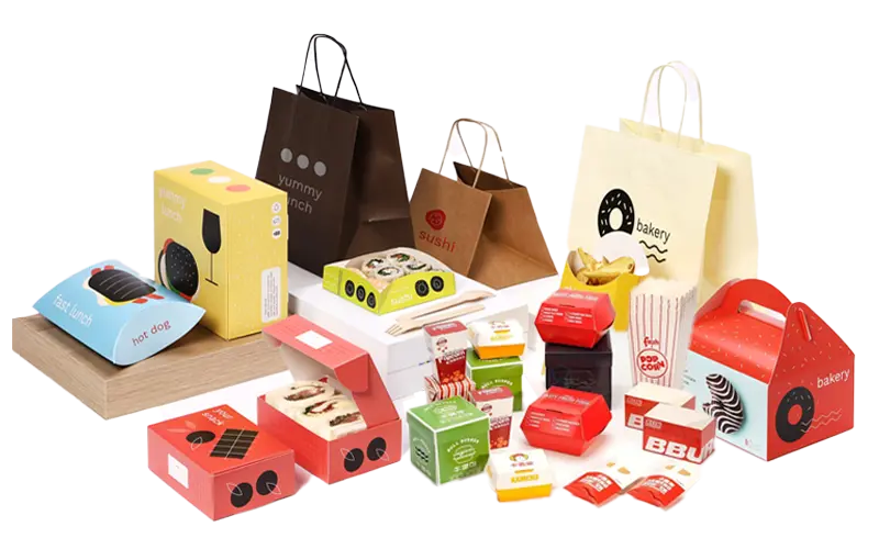 A relevant stock photo of food packaging custom in a typical setting.