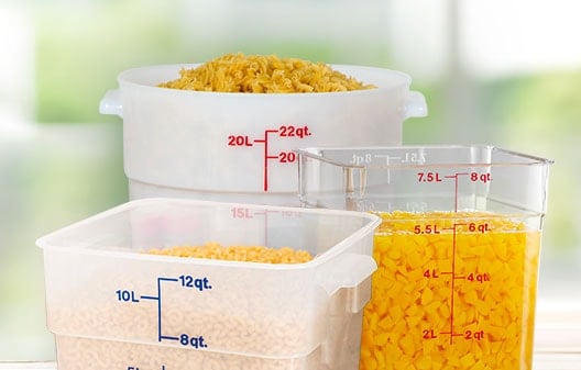 A relevant stock photo of food storage supplier in a typical setting.