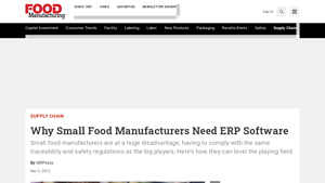Why Small Food Manufacturers Need ERP Software - value of a small specialty food manufacturer