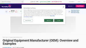 Original Equipment Manufacturer (OEM): Overview and Examples - oem equipment manufacturer