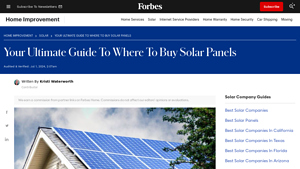 Where To Buy Solar Panels? - Forbes Home - buy solar panels direct from manufacturer