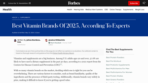 Best Vitamin Brands Of 2025: Expert Reviewed - Forbes Health - best vitamin manufacturer