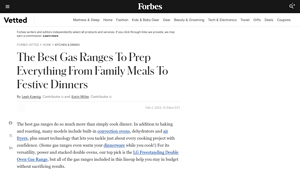 Best Gas Ranges 2025 - Forbes Vetted - stand alone residential oven us manufacturer