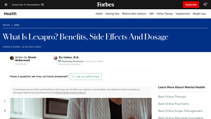 Lexapro: Benefits, Side Effects And Dosage - Forbes Health - lexapro manufacturer website