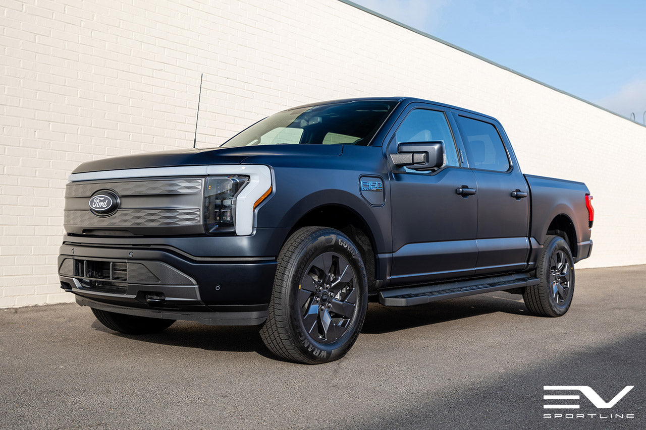 A relevant stock photo of ford f 150 lightning custom in a typical setting.