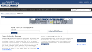 VIN Decoder - Ford Truck Enthusiasts Forums - 1992 manufacturer code lookup