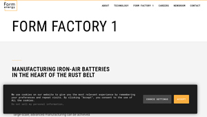 Form Factory 1 - Form Energy - battery factory
