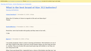 What is the best brand of Size 312 batteries? - Hearing Aid Forum - hearing aid batteries bulk