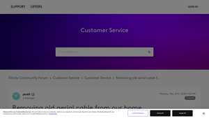 Removing old aerial cable from our home - Xfinity Community Forum - aerial cable company