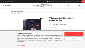 AP Bobinquick Junior Film Loader For 30m Bulk Film Rolls - film bulk