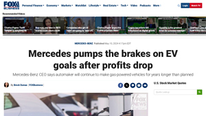 Mercedes pumps the brakes on EV goals after profits drop - mercedes electric company
