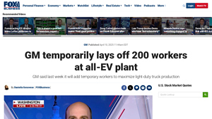 GM temporarily lays off 200 workers at all-EV plant - Fox Business - gm ev factory