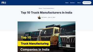 Top 10 Truck Manufacturers in India 2024 | Ultimate list! - truck manufacturer