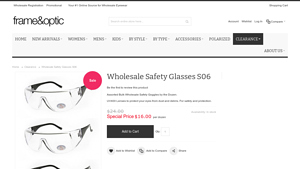 Wholesale Safety Glasses S06 - Frame & Optic Inc - safety sunglasses bulk