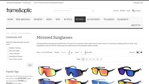 Mirrored Sunglasses | Frame & Optic Inc - mirrored sunglasses bulk