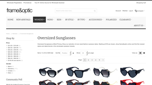 Wholesale Oversized Sunglasses | Frame & Optic Inc - oversized glasses bulk