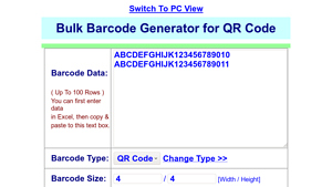 Bulk Barcode Generator for QR Code - qr code generator bulk