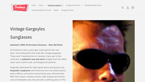Vintage Gargoyles Sunglasses - Friedman & Sons - gargoyle sunglasses company