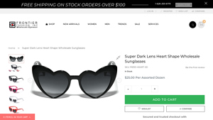 Super Dark Lens Heart Shape Wholesale Sunglasses - heart sunglasses bulk