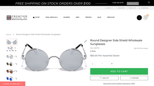 M10770 Round Designer Side Shield Wholesale Sunglasses - designer sunglasses bulk