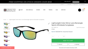 P9815-CM Plastic Color Mirror Wholesale Sunglasses - mirrored sunglasses bulk