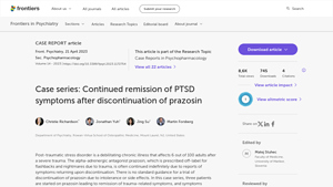 Frontiers | Case series: Continued remission of PTSD symptoms after ... - prazosin manufacturer discontinued