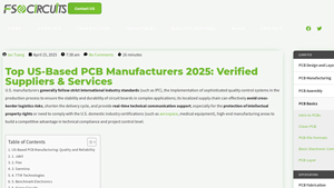 2025's Best PCB Manufacturers in the USA | High-Quality & Cheap - pcb manufacturer united states