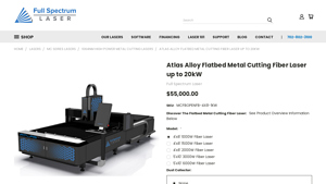 Atlas Alloy Flatbed Metal Cutting Fiber Laser up to 20kW - metal laser cutter factory