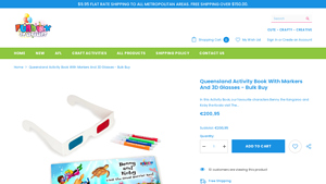 Queensland Activity Book With Markers And 3D Glasses - Bulk Buy - 3d glasses bulk