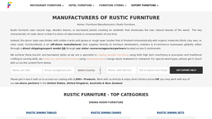 Rustic Furniture Manufacturers - FurnitureRoots - rustic furniture company