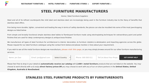 Steel Furniture Manufacturers - Stainless & Mild ... - FurnitureRoots - steel furniture company