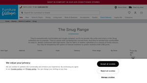 The Snug Range - Furniture Village - snug sofa company