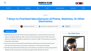 7 Ways to Find Real Manufacturer of Phone, Watches, Or Other ... - oppo device manufacturer
