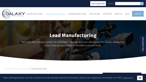 Lead Manufacturing - Galaxy Wire & Cable, Inc. - lead wire factory