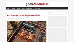 Car Manufacture - Beginners Guide - car manufacturer game