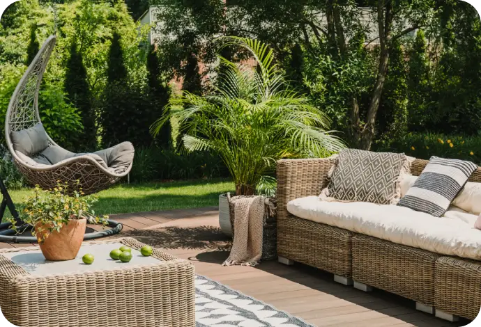 A relevant stock photo of garden furniture supplier in a typical setting.