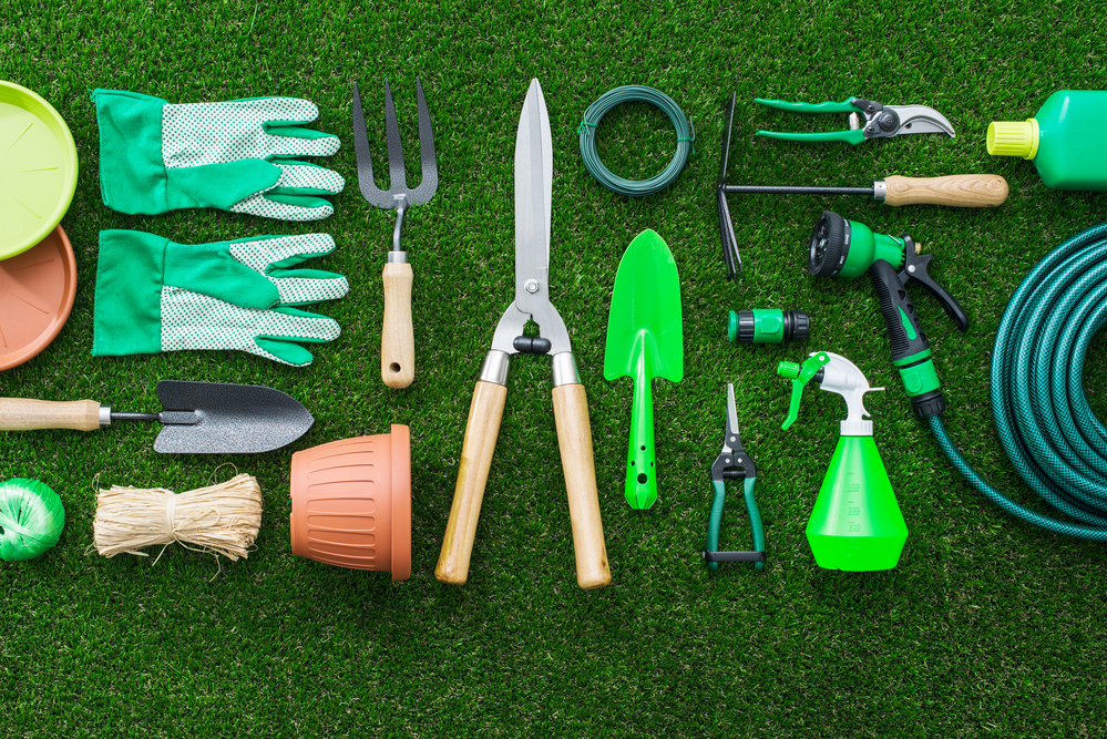 A relevant stock photo of gardening tools supplier in a typical setting.