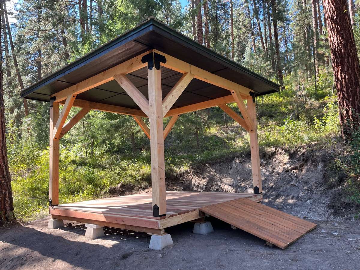 A relevant stock photo of gazebo custom in a typical setting.