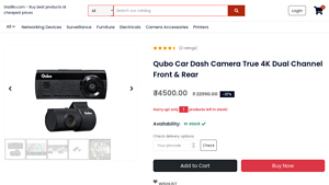 Qubo Car Dash Camera True 4K Dual Channel Front & Rear - qubo dash cam company