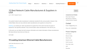 15 Best Network Cable Manufacturers & Suppliers in USA - Gcabling - cat5e cable factory